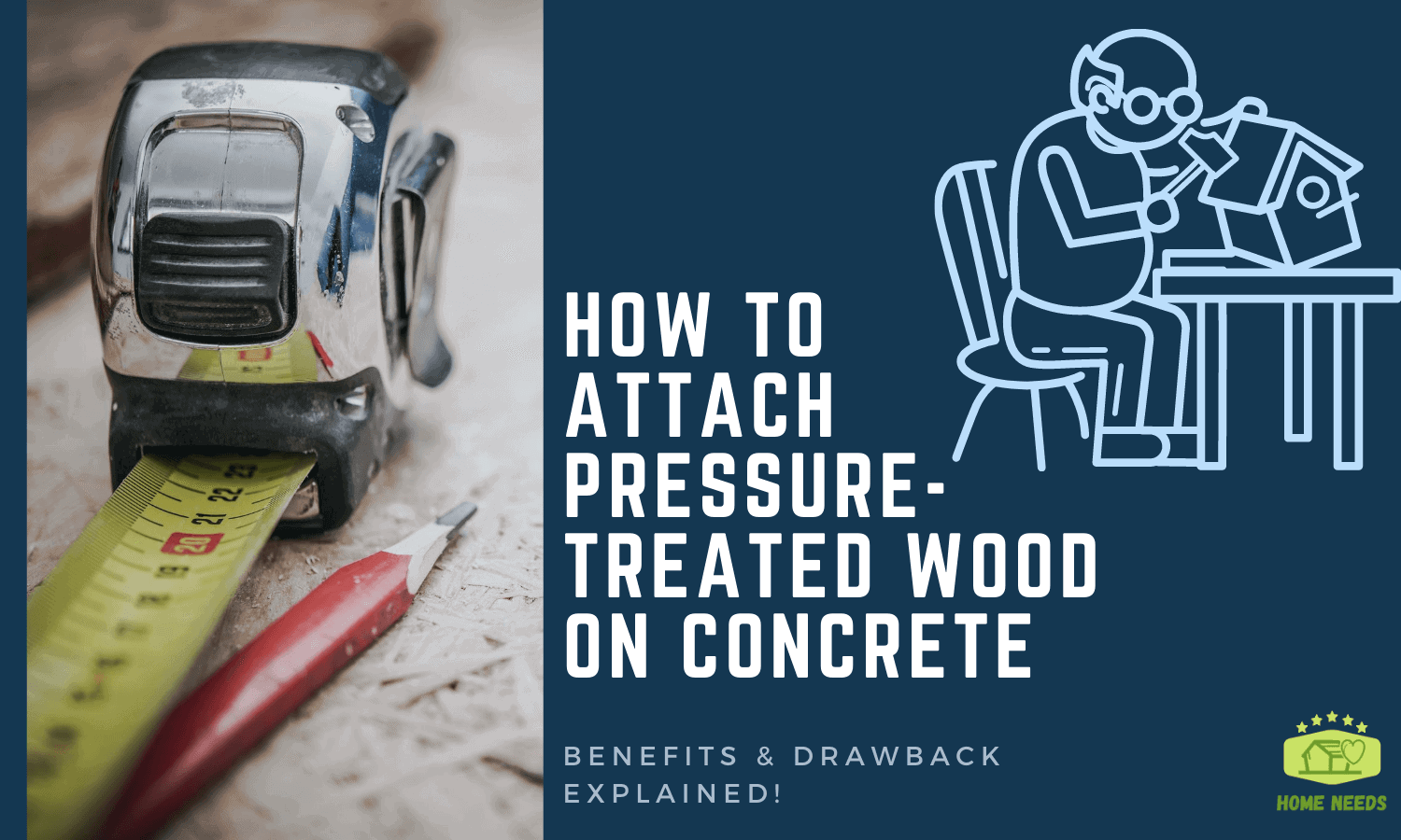 how to attach wood to concrete, attaching wood to concrete, how to attach wood to concrete without drilling