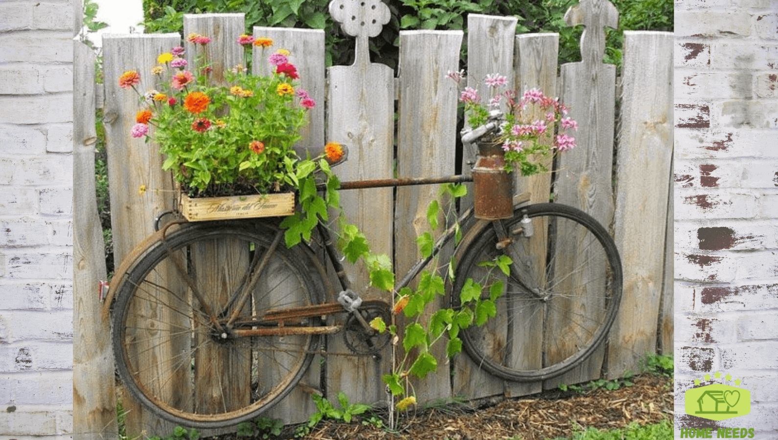 Vintage Bicycle Wheels Trellis